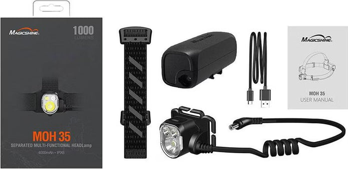 Lampe frontale MOH 35 1000 lumens