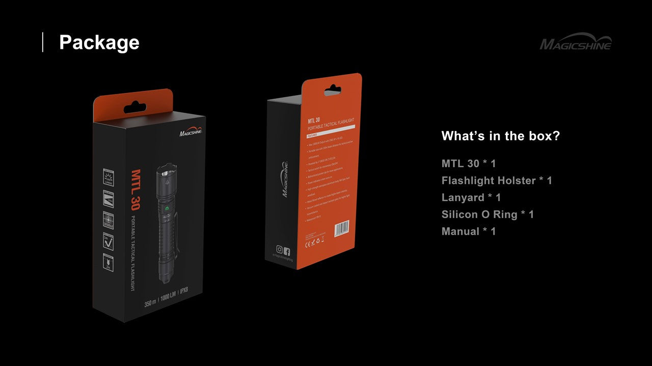 Magicshine MTL 30 Security Taschenlampe 1000 Lumen