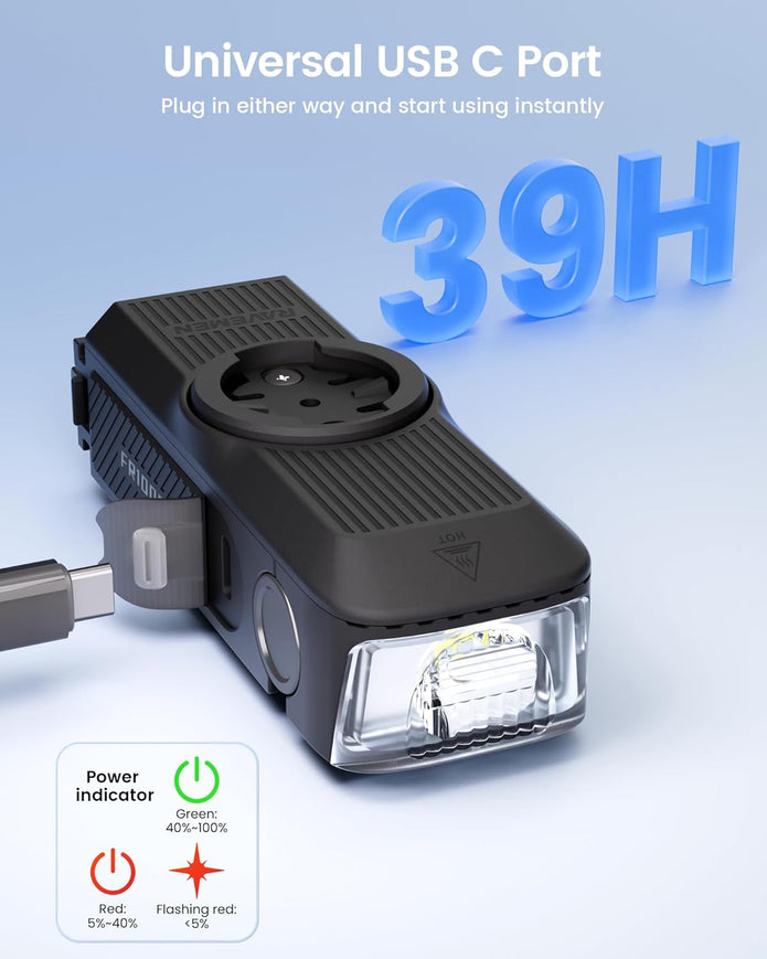 RAVEMEN FR1000 1000 Lumen Frontlicht integr. Garmin/Wahoo/Bryton Halterung