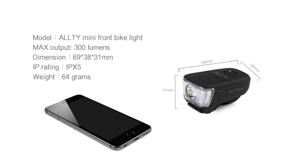 Magicshine ALLTY 300 mini Frontscheinwerfer 300 Lumen