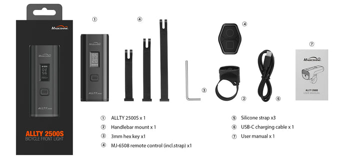 Faro anteriore ALLTY 2500s 2500 lumen