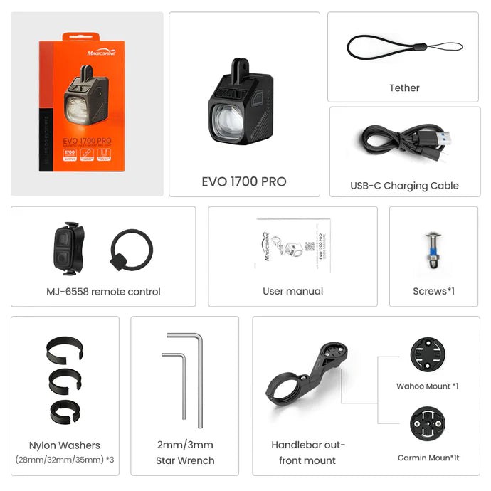 Magicshine EVO 1700 Pro MagicLock Remote Frontscheinwerfer 1700 Lumen black
