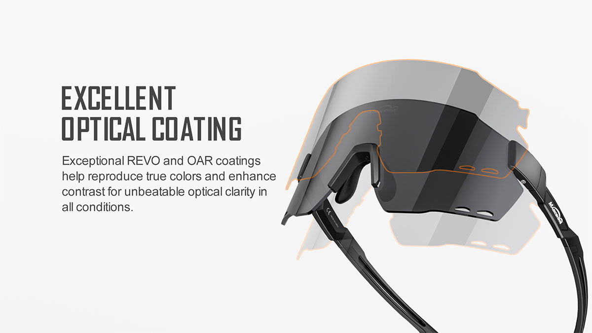 Lunettes de cyclisme coupe-vent photochromiques 