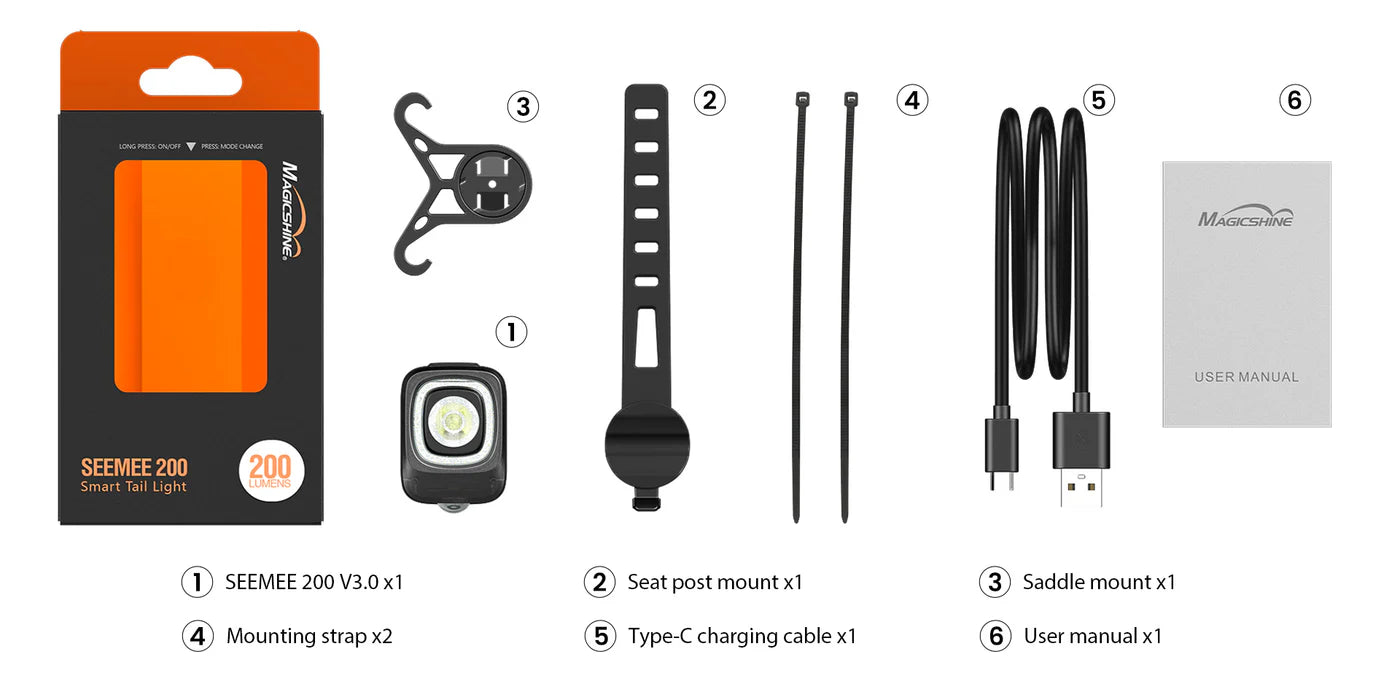 Magicshine Seemee 200 V3.0 Rücklicht 200 Lumen