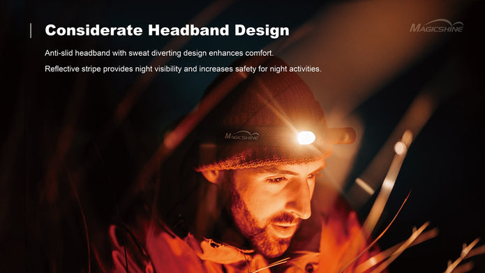 Lampe frontale MOH 25, 500 lumens, lumière blanche et rouge