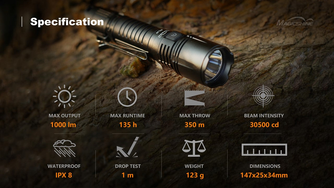 Magicshine MTL 30 Security Taschenlampe 1000 Lumen