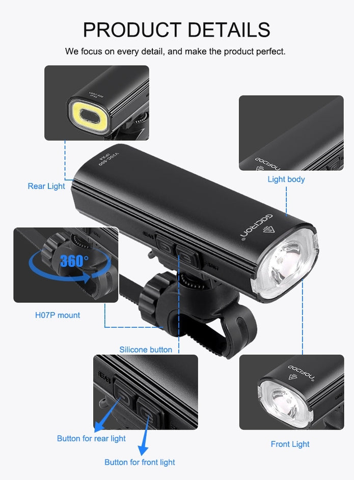 Gaciron V20C-600 Lumen zweifache Fahrradlampe – Magicshine (Bild 12)