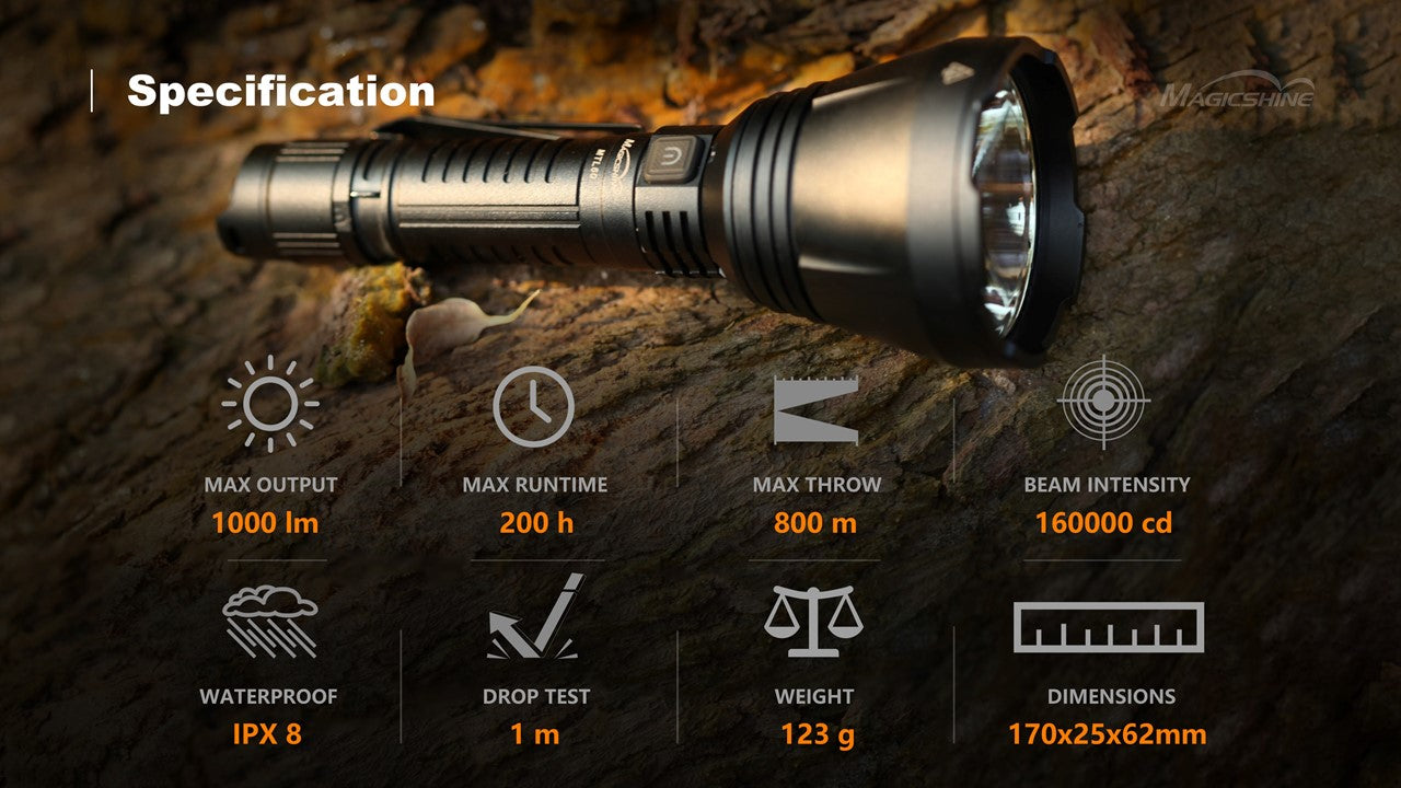 Magicshine MTL 60 Jagd Taschenlampe 1000 Lumen