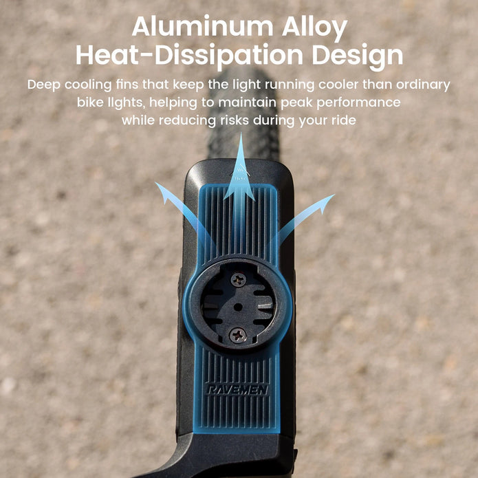 RAVEMEN FR1000 1000 Lumen Frontlicht integr. Garmin/Wahoo/Bryton Halterung