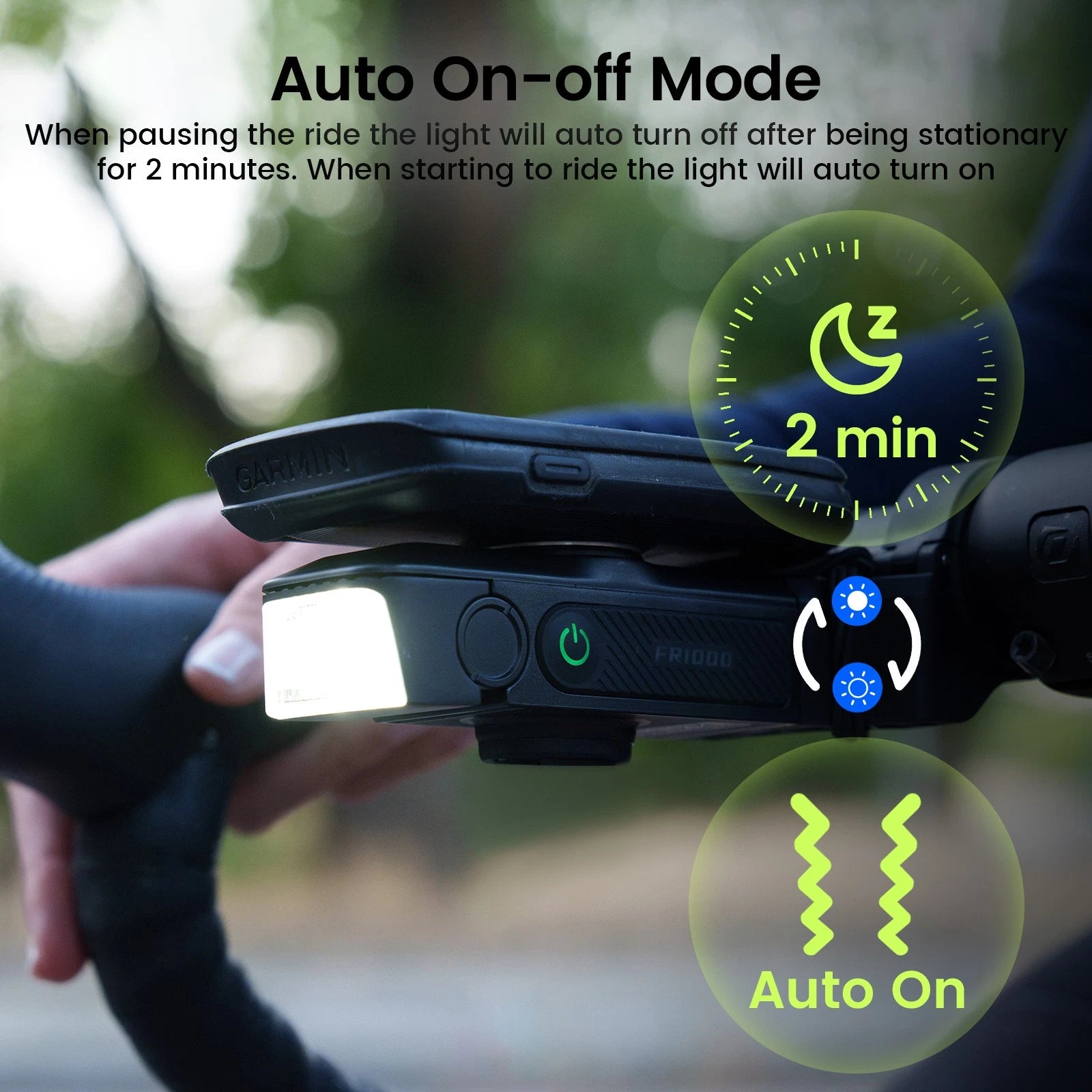 RAVEMEN FR1000 1000 Lumen Frontlicht integr. Garmin/Wahoo/Bryton Halterung